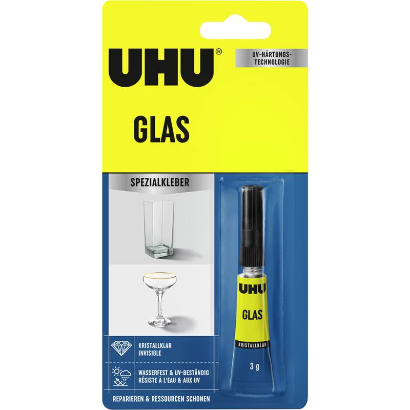UHU Spezialkleber GLAS, 3 g Tube