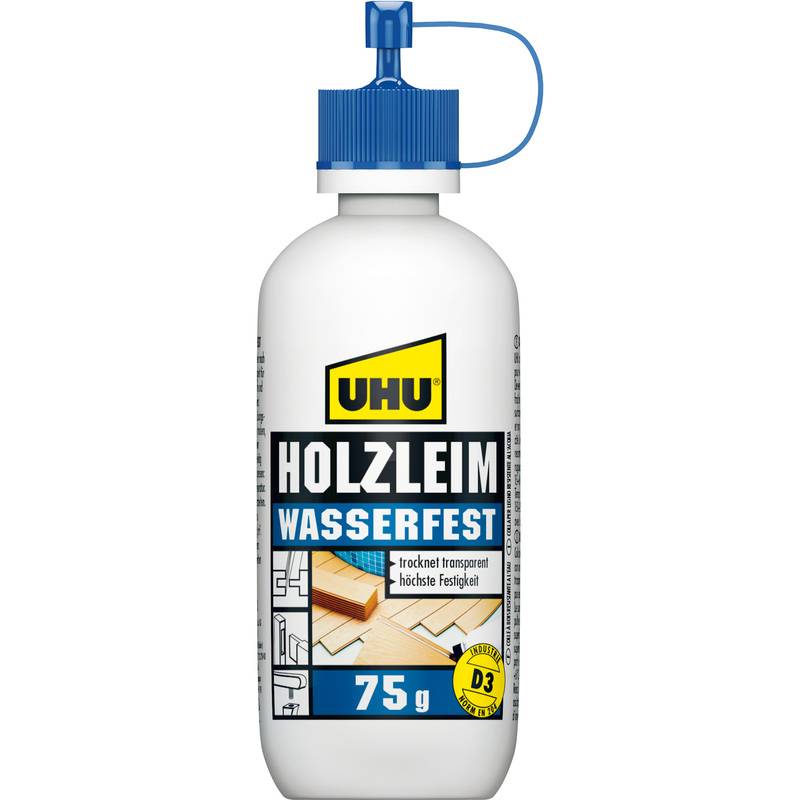 UHU Holzleim wasserfest D3, lösemittelfrei, 75 g Flasche