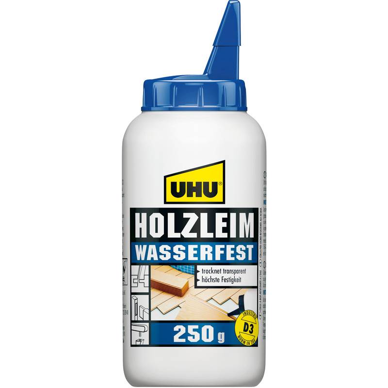 UHU Holzleim wasserfest D3, lösemittelfrei, 250 g Flasche