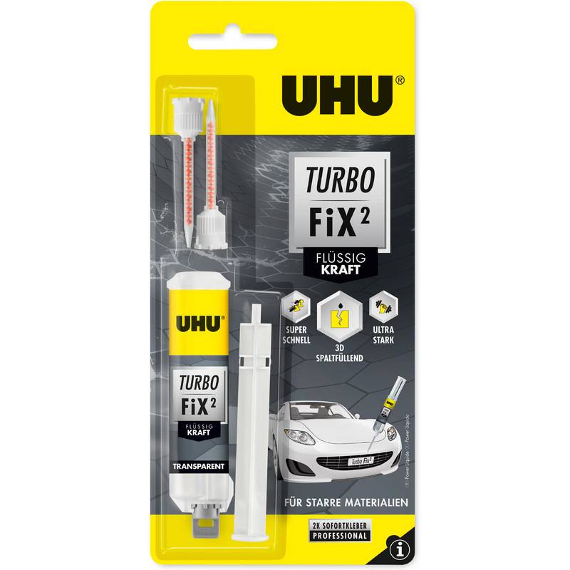UHU 2-Komponenten-Klebstoff Turbo Fix Füssig Kraft, 10 g