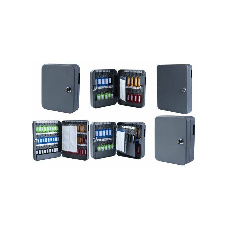 pavo Schlüsselkasten für 54 Schlüssel, dunkelgrau