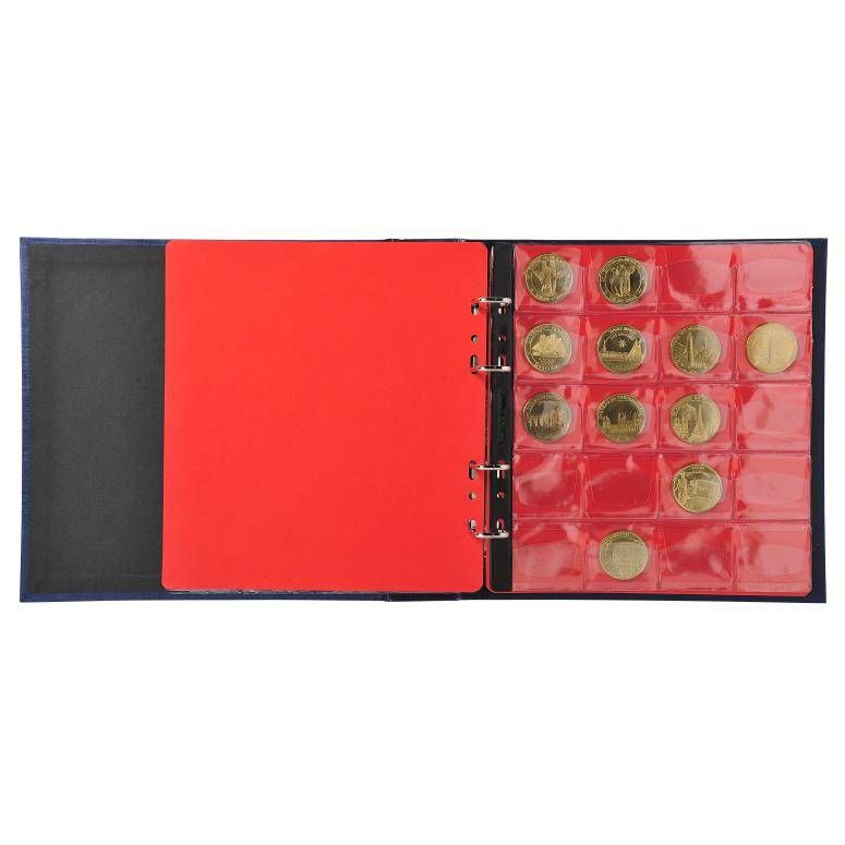 Exacompta Ringbuch für 100 Souvenir-Medaillen - Marineblau - 96114E