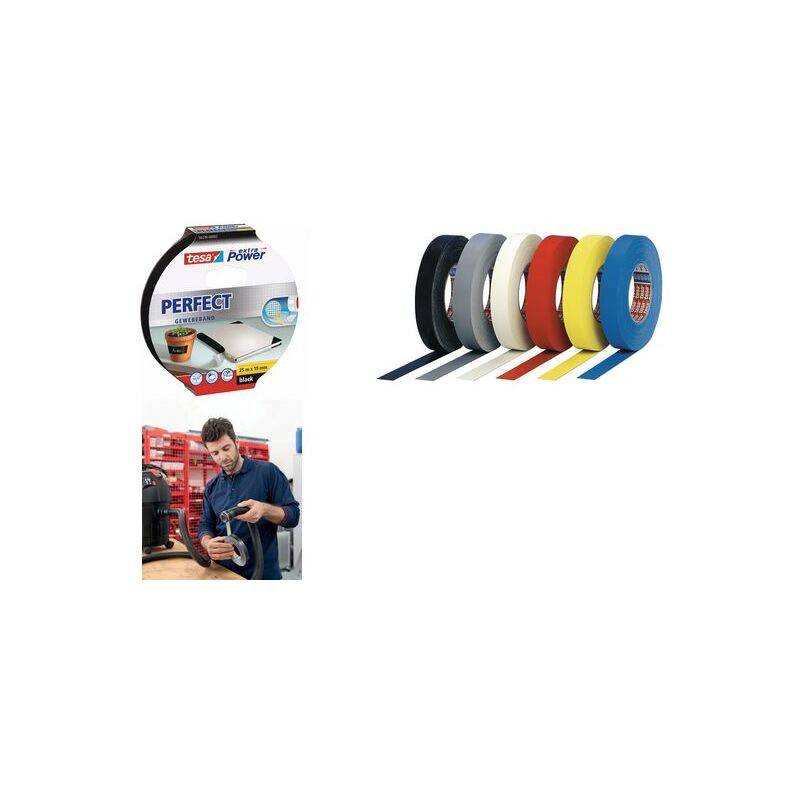 tesa Gewebeband extra Power PERFECT, 19 mm x 50 m, rot