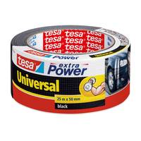 TESA Extra Power, Schwarz, Befestigung, Handwerk, Kennzeichnung, Reparatur, Metall, Holz, 25 m, 50 mm