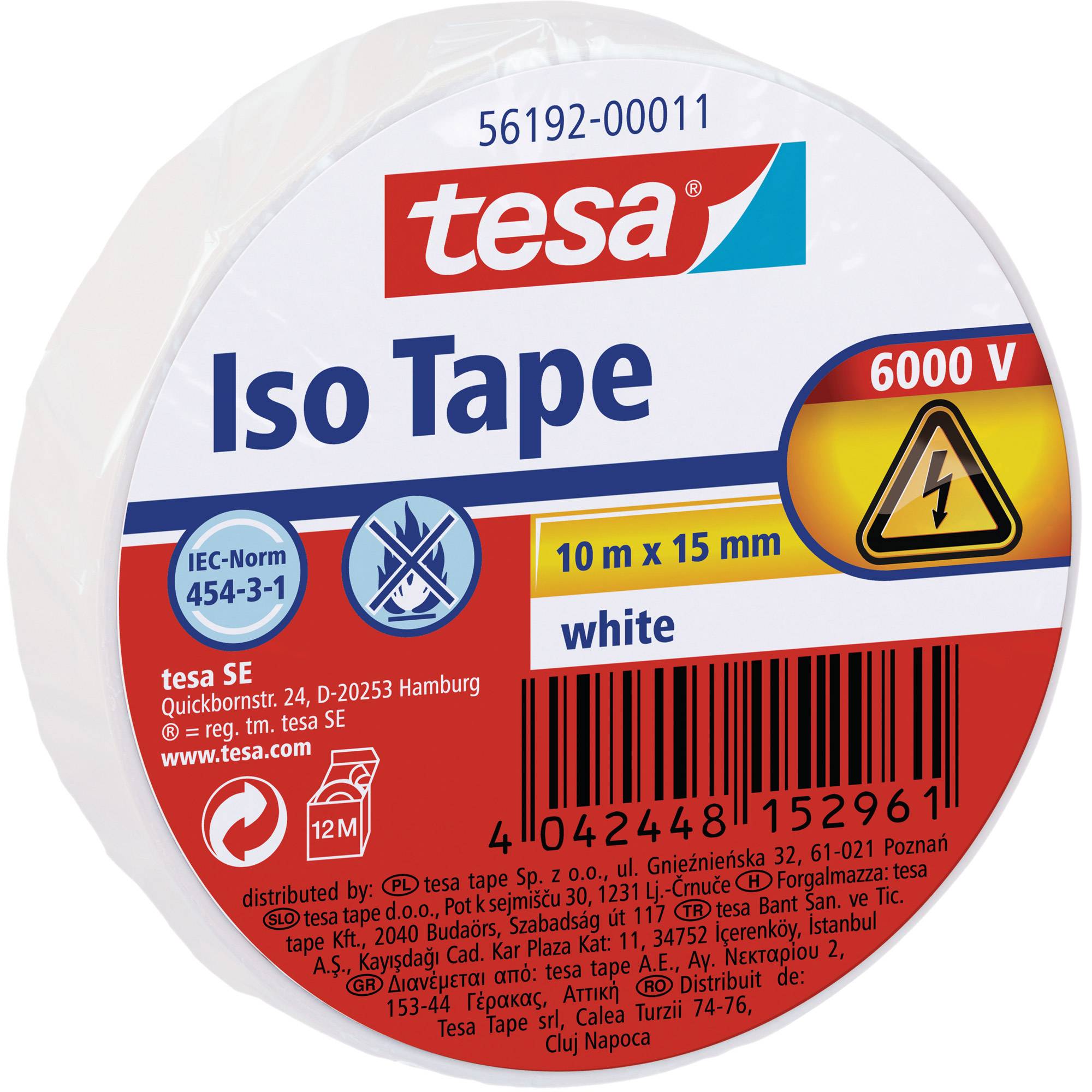 TESA 56192-00011-01, Weiß, 15 mm