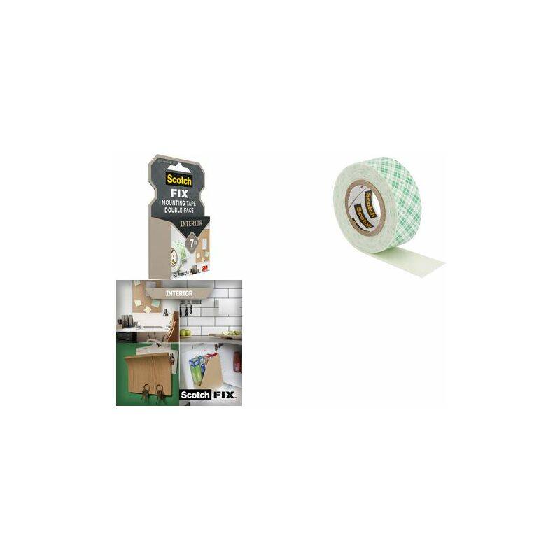 3M Scotch-Fix doppelseitiges Montageklebeband, 19 mm x 1,5 m