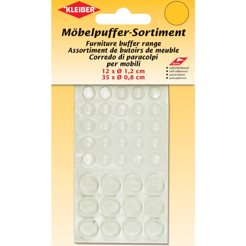 KLEIBER Möbelpuffer-Sortiment, transparent