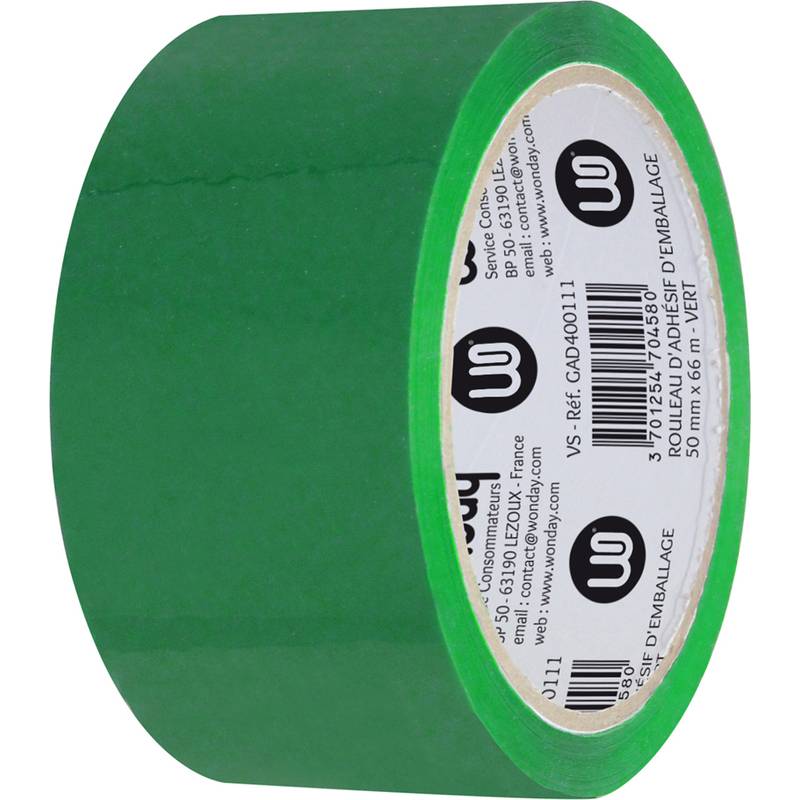Wonday Verpackungsklebeband, aus PP, 50 mm x 66 m, grün
