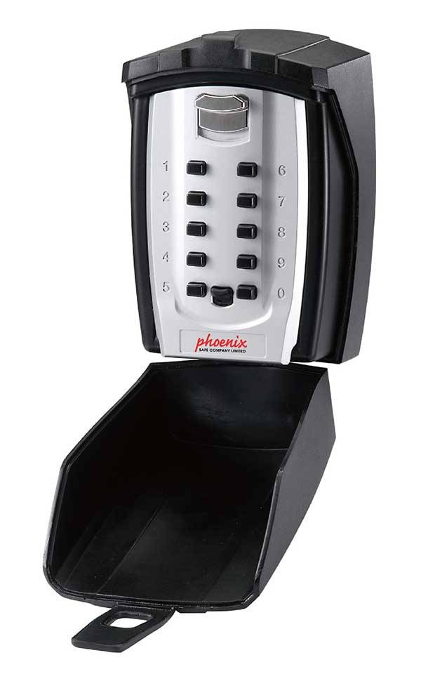 PHOENIX SAFE - Phoenix KS0003C, Metall, Schwarz, Silber, 1 Haken, Zahlenschloss, 95 x 70 x 140 mm, 62 x 30 x 98 mm