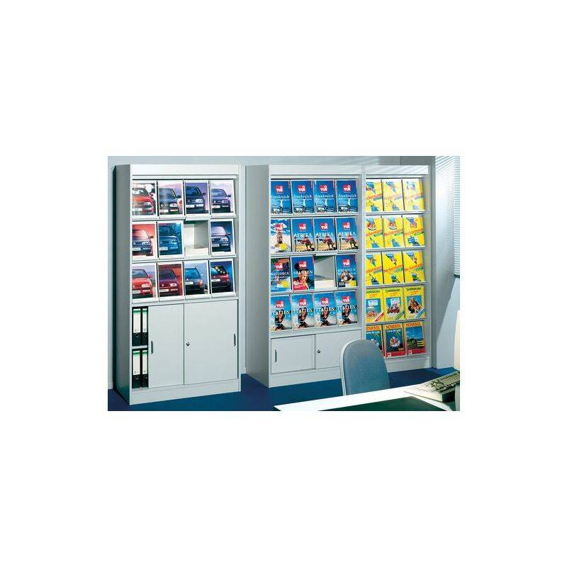 kerkmann Print-Prospektschrank, 16 x DIN A4, lichtgrau