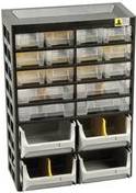 Allit Kleinteilemagazin VarioPlus Basic 34, 20 Fächer Kunststoffgehäuse, Außenmaße: (B)305 x (T)170x (H)435 mm,