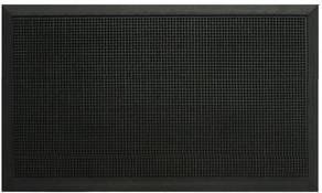 PAPERFLOW Noppenmatte (B)800 x (T)1000 mm, schwarz aus 100 % Kautschuk, hohe Bürstkraft, abgeschrägte Kanten,