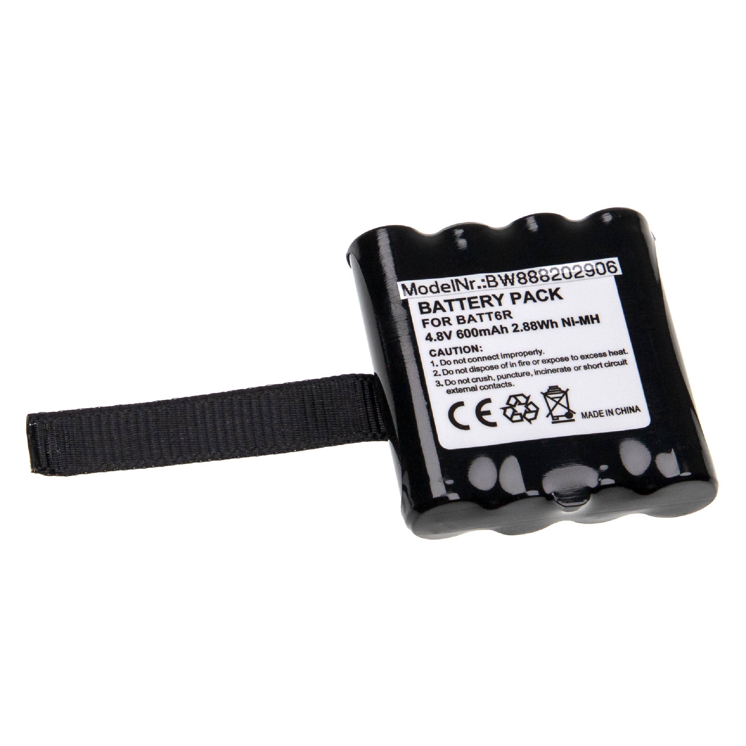 vhbw Akku kompatibel mit Midland GXT635, GXT650, LXT276, GXT661, C881, LXT210, LXT317, LXT314, LXT318 Funkgerät, Walkie Talkie (600 mAh, 4,8