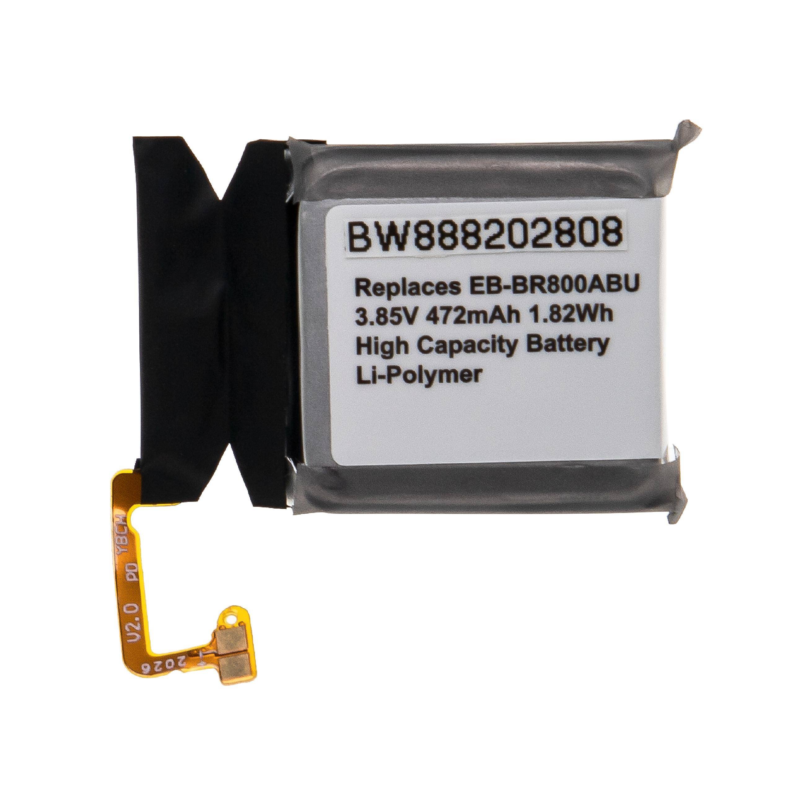 vhbw Akku Ersatz für Samsung GH43-04855A, EB-BR800ABU für Smartwatch Uhr Fitnessarmband (472 mAh, 3,85 V, Li-Polymer)