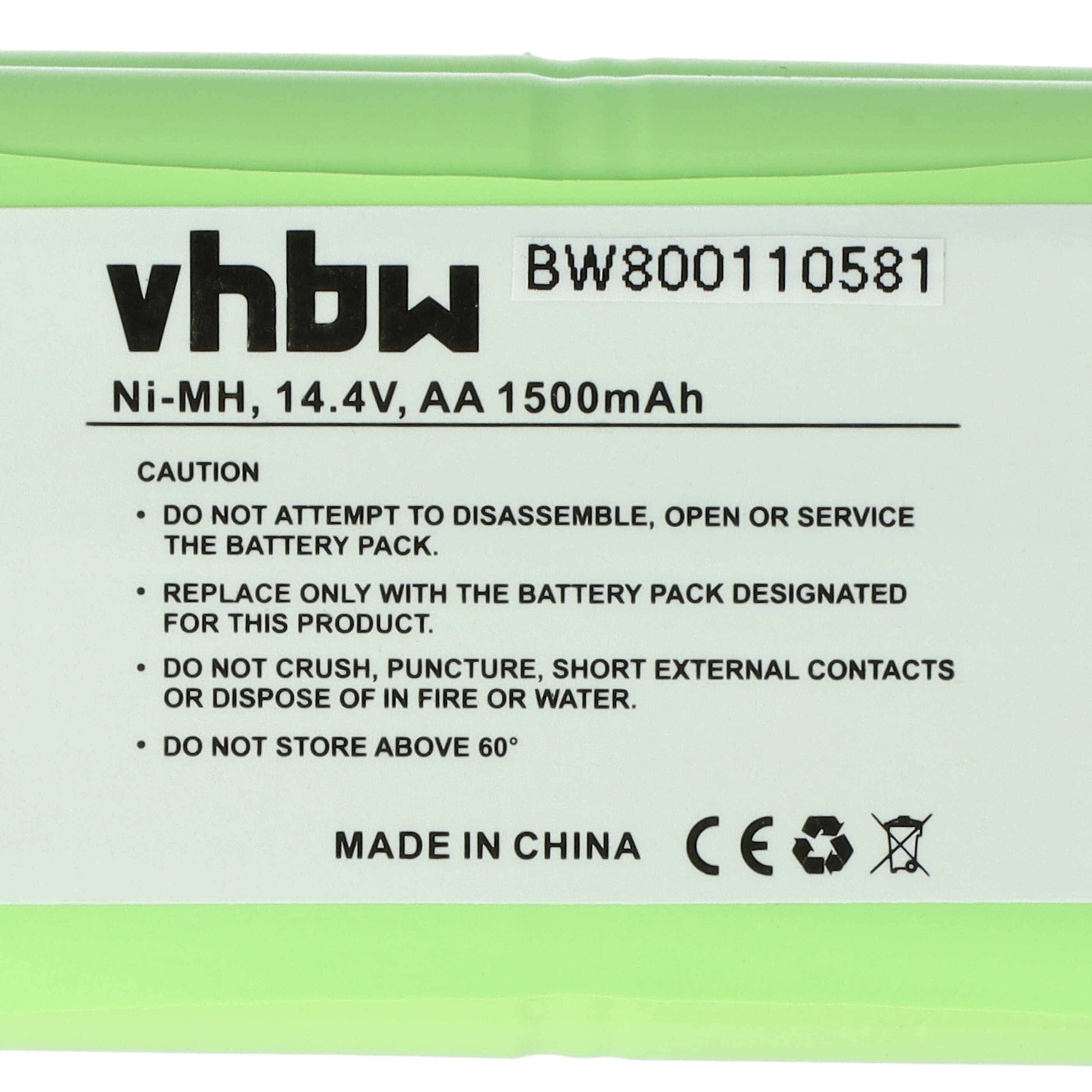 vhbw Akku Ersatz für Dirt Devil R1-L051B, 0607004, 0610014, 0606004 | für 0611004 für Staubsauger (1500 mAh, 14,4 V, NiMH)