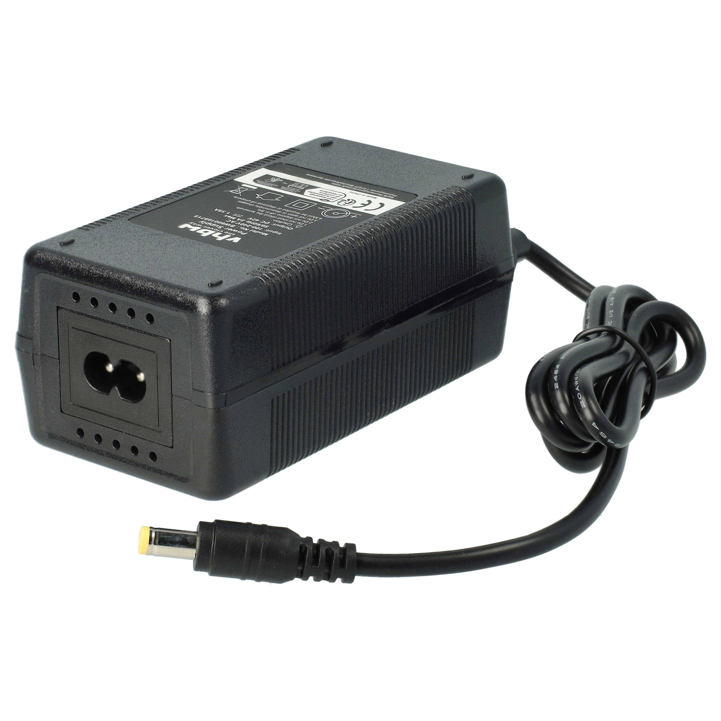 vhbw Ladegerät kompatibel mit Bosch 1100 connect Fahrradakkus, E-Bike - Für 36 V Li-Ion Akkus mit Rundstecker-Anschluss 60 W