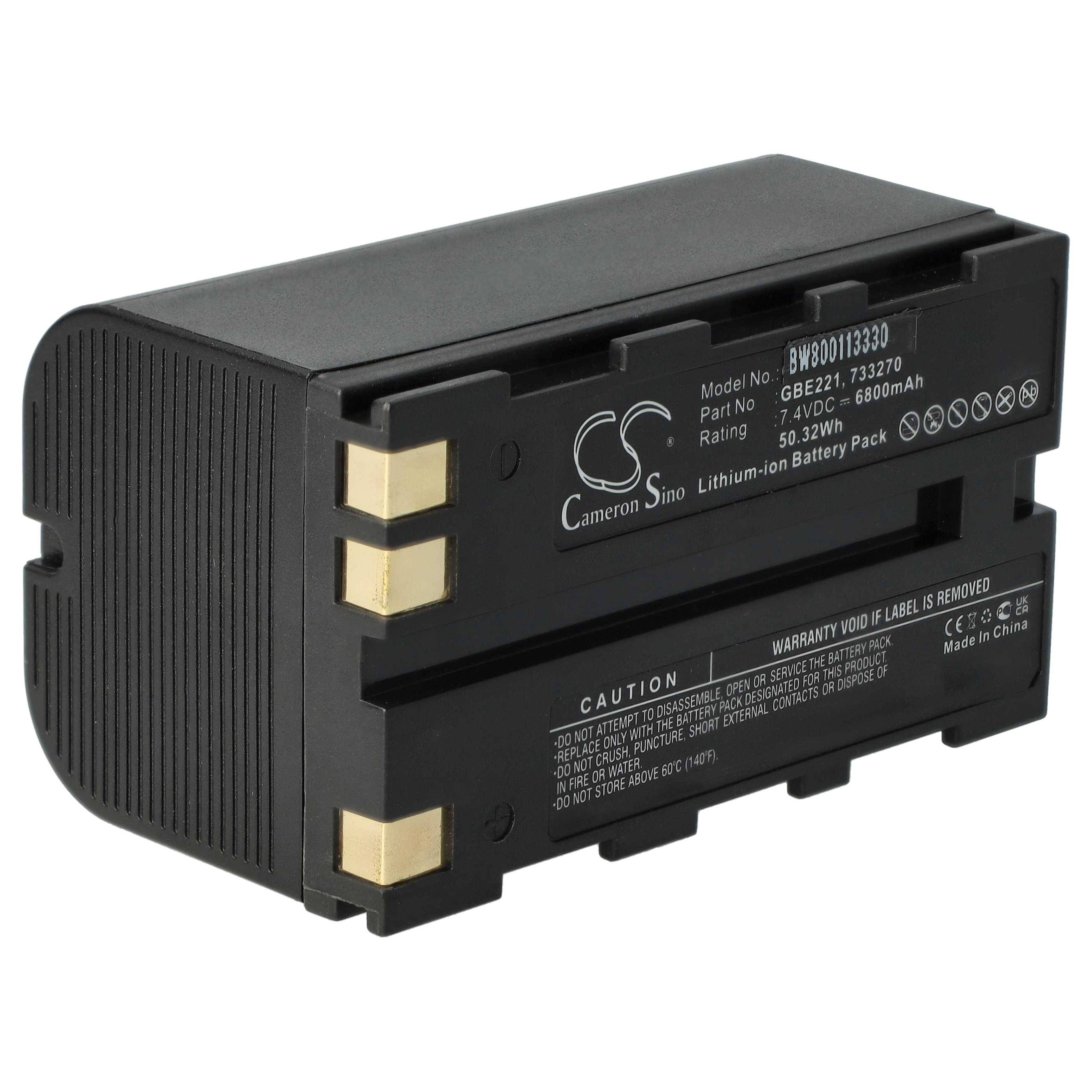 vhbw Akku kompatibel mit Leica Viva TS15, TS11, TS12 Lasermessgerät, Messgerät (6800 mAh, 7,4 V, Li-Ion)