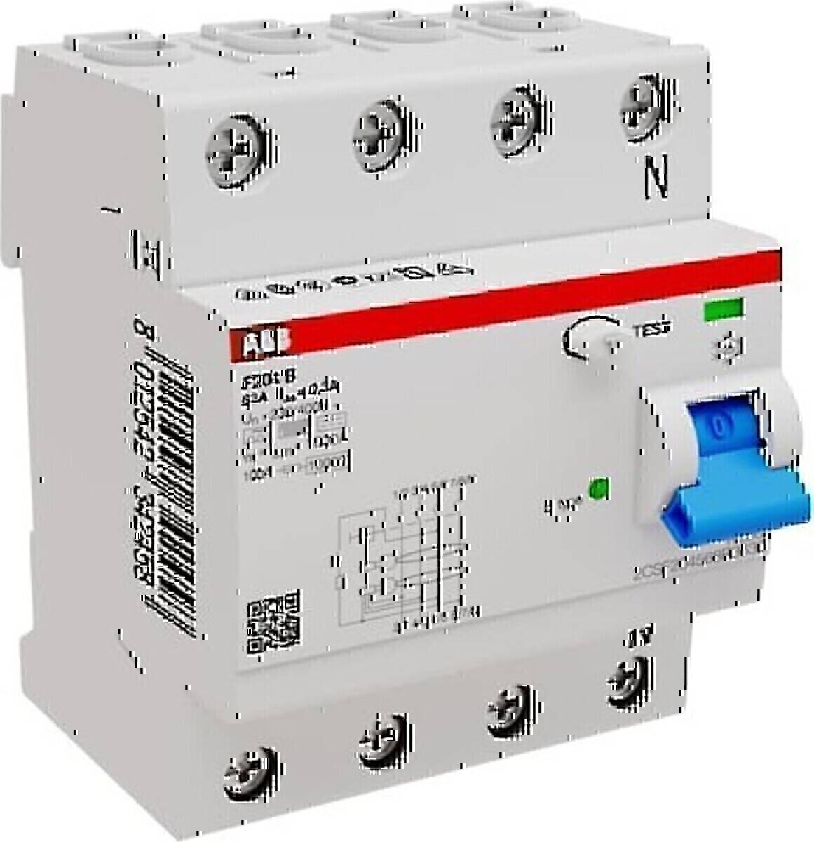 ABB Stotz S&J FI-Schutzschalter F204B-63/0,3-4TE