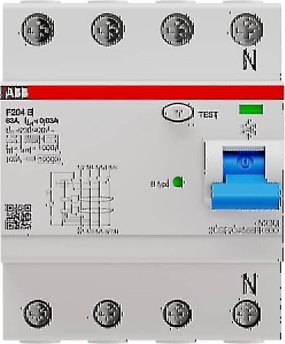ABB Stotz S&J FI-Schutzschalter F204B-63/0,03-4TE
