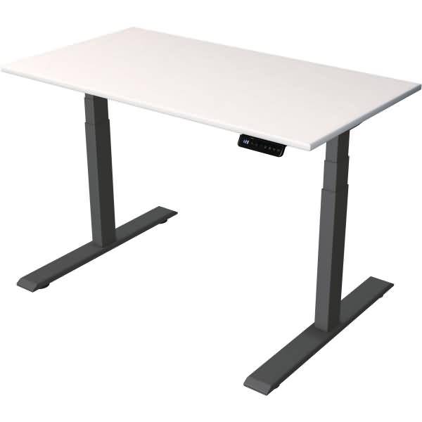 Steh-/Sitztisch SmartOffice elektrisch Fuß anthrazit 120x65x63-127cm weiß
