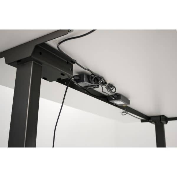 Steh-/Sitztisch SmartOffice elektrisch Fuß anthrazit 140x70x63-127cm weiß