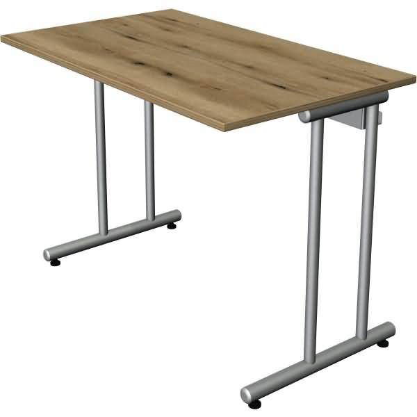 Schreibtisch SmartOffice C-Fuß-Gestell 100x60x75cm eiche
