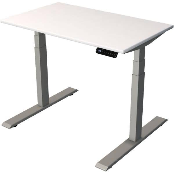 Steh-/Sitztisch SmartOffice elektrisch Fuß silber 100x60x63-127cm weiß
