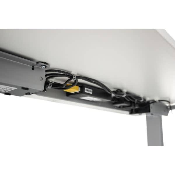 Steh-/Sitztisch SmartOffice elektrisch Fuß silber 100x60x63-127cm weiß