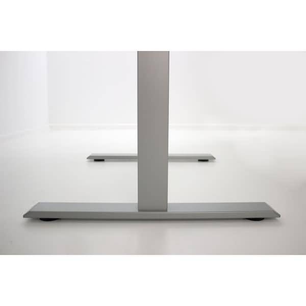 Steh-/Sitztisch SmartOffice elektrisch Fuß silber 100x60x63-127cm weiß