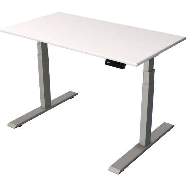 Steh-/Sitztisch SmartOffice elektrisch Fuß silber 120x65x63-127cm weiß