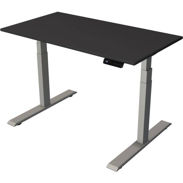 Steh-/Sitztisch SmartOffice elektrisch Fuß silber 120x65x63-127cm anthrazit