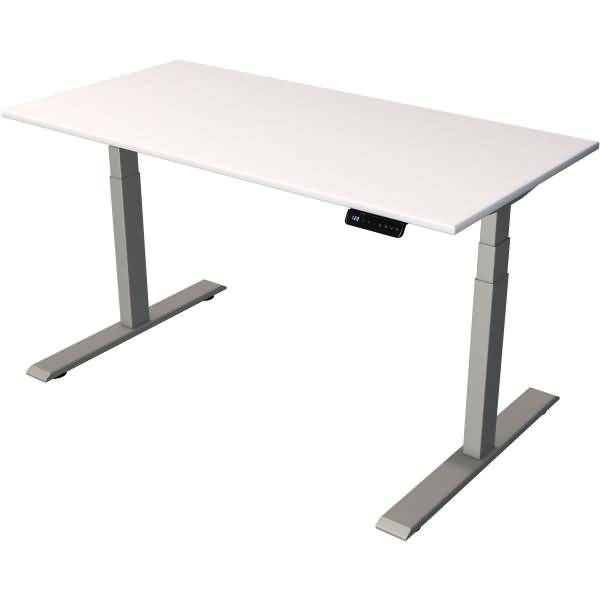 Steh-/Sitztisch SmartOffice elektrisch Fuß silber 140x70x63-127cm weiß