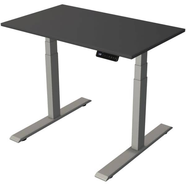 Steh-/Sitztisch Move 2 elektrisch Fuß silber 100x60x63-127cm anthrazit