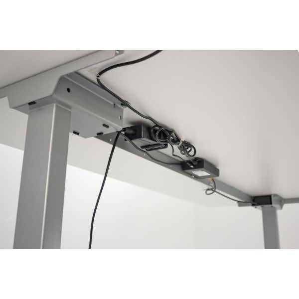 Steh-/Sitztisch Move 2 elektrisch Fuß silber 100x60x63-127cm anthrazit