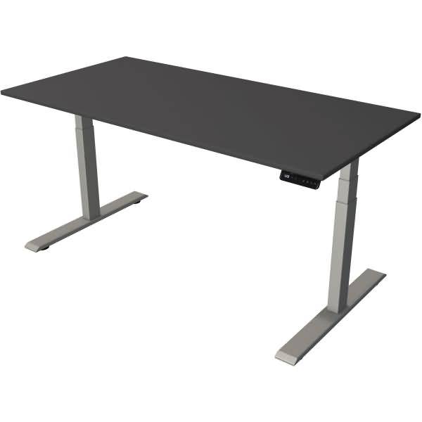 Steh-/Sitztisch Move 2 elektrisch Fuß silber 160x80x63-127cm anthrazit