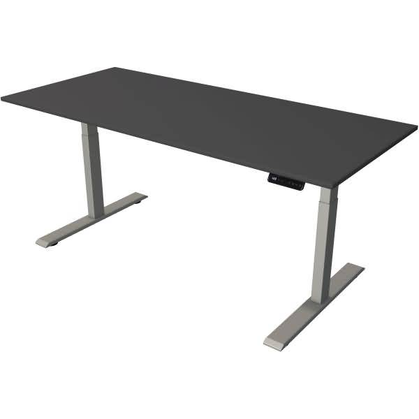 Steh-/Sitztisch Move 2 elektrisch Fuß silber 180x80x63-127cm anthrazit