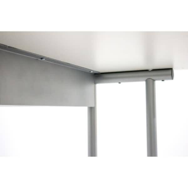 Schreibtisch start up Fuß silber 100x60x75cm weiß