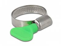 Delock Butterfly - Schlauchschelle - geeignet für 22 - 32 mm Schlauch - grün (Packung mit 10)