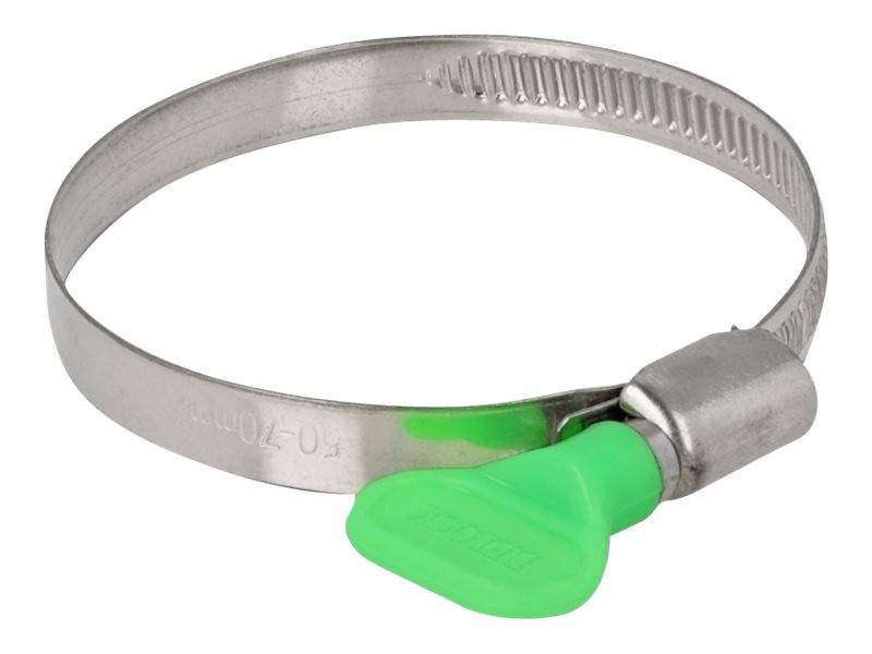 Delock - Schlauchschelle - geeignet für 50 - 70 mm Schlauch - grün (Packung mit 10)