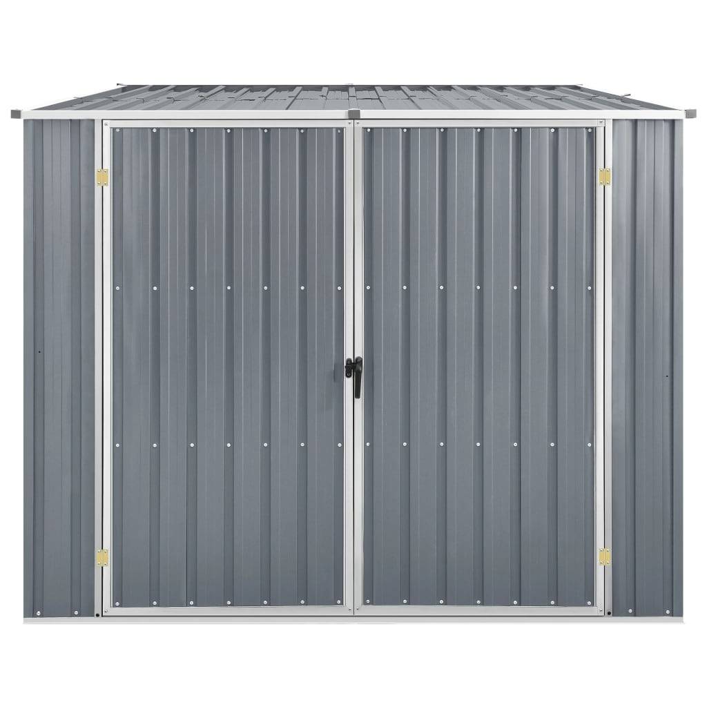 vidaXL Gerätehaus Grau 195x198x159 cm Verzinkter Stahl