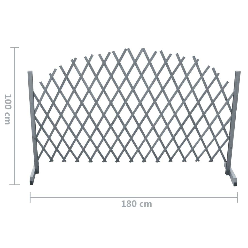 vidaXL Rankgitter Massivholz Tanne 1,8x1 m Grau