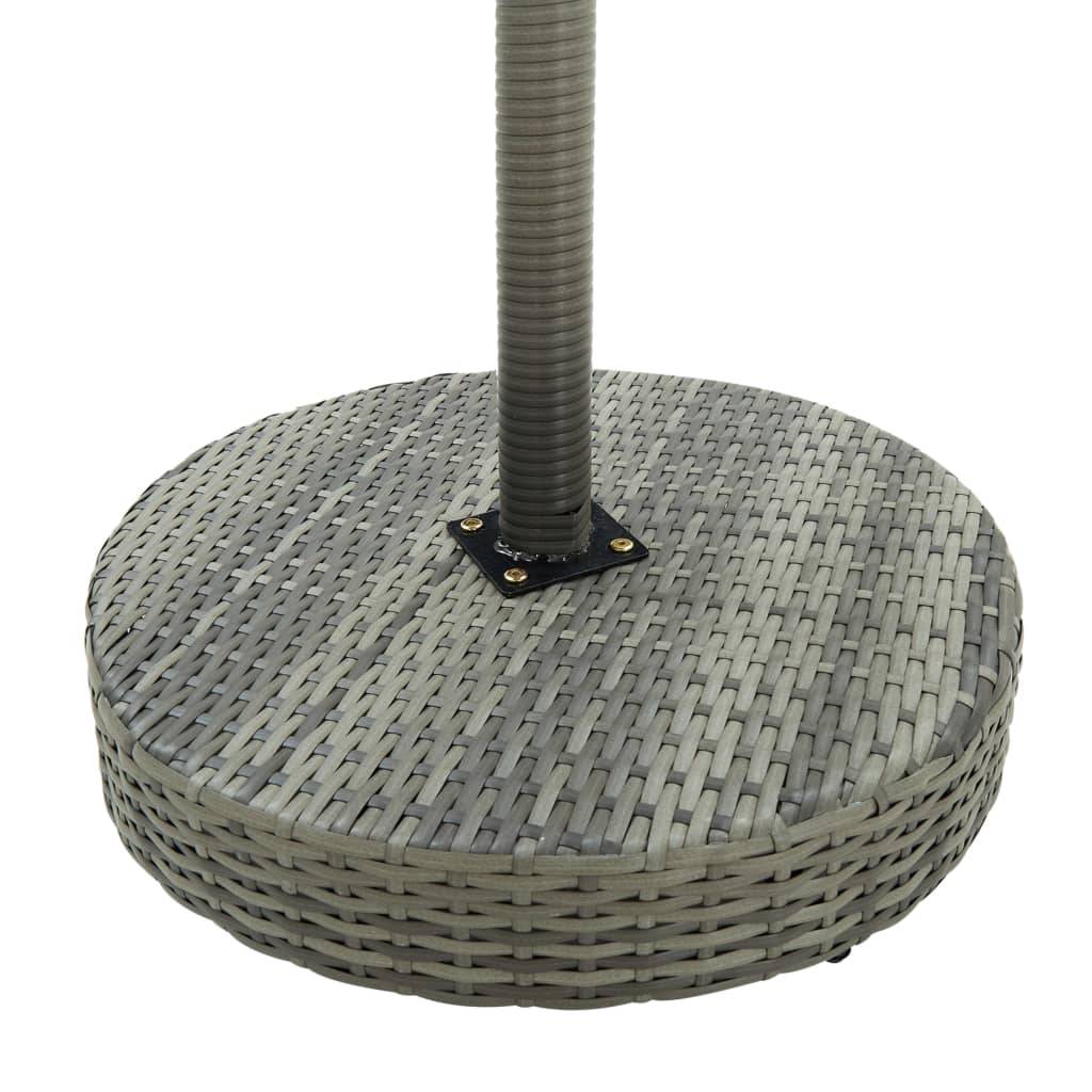 vidaXL Gartentisch Grau 60,5x106 cm Poly Rattan