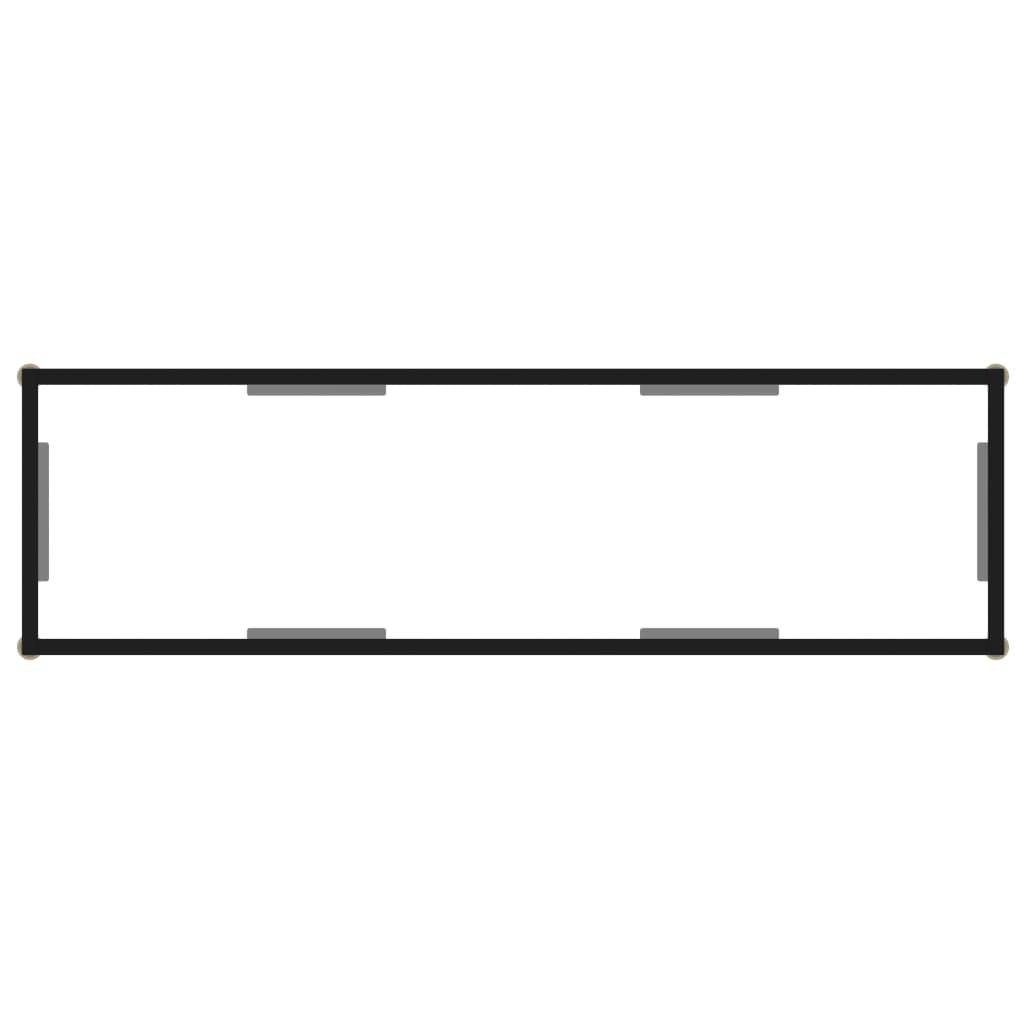 vidaXL Konsolentisch Transparent 120x35x75 cm Hartglas