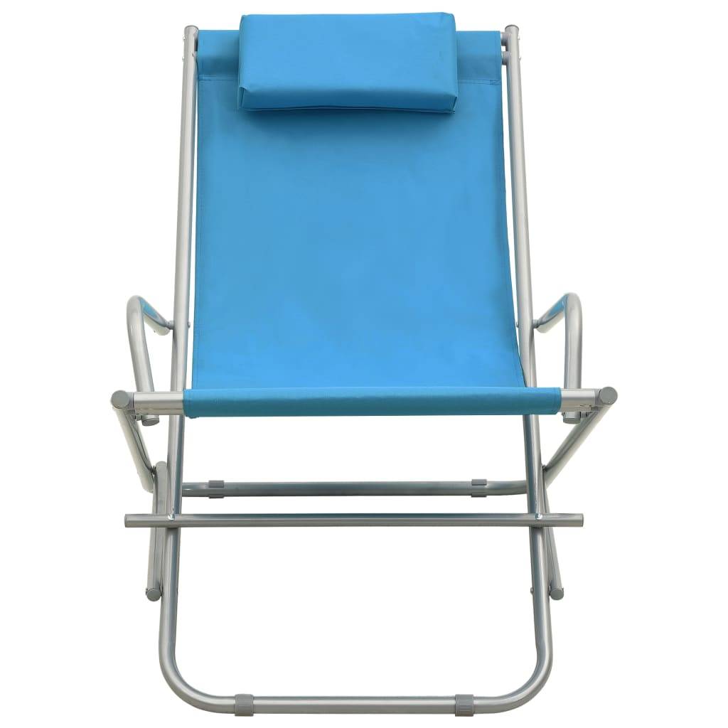 vidaXL Schaukelstühle 2 Stk. Stahl Blau