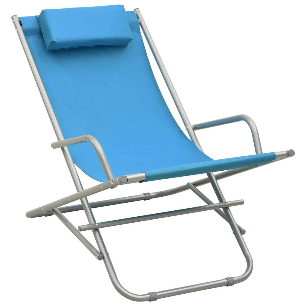 vidaXL Schaukelstühle 2 Stk. Stahl Blau