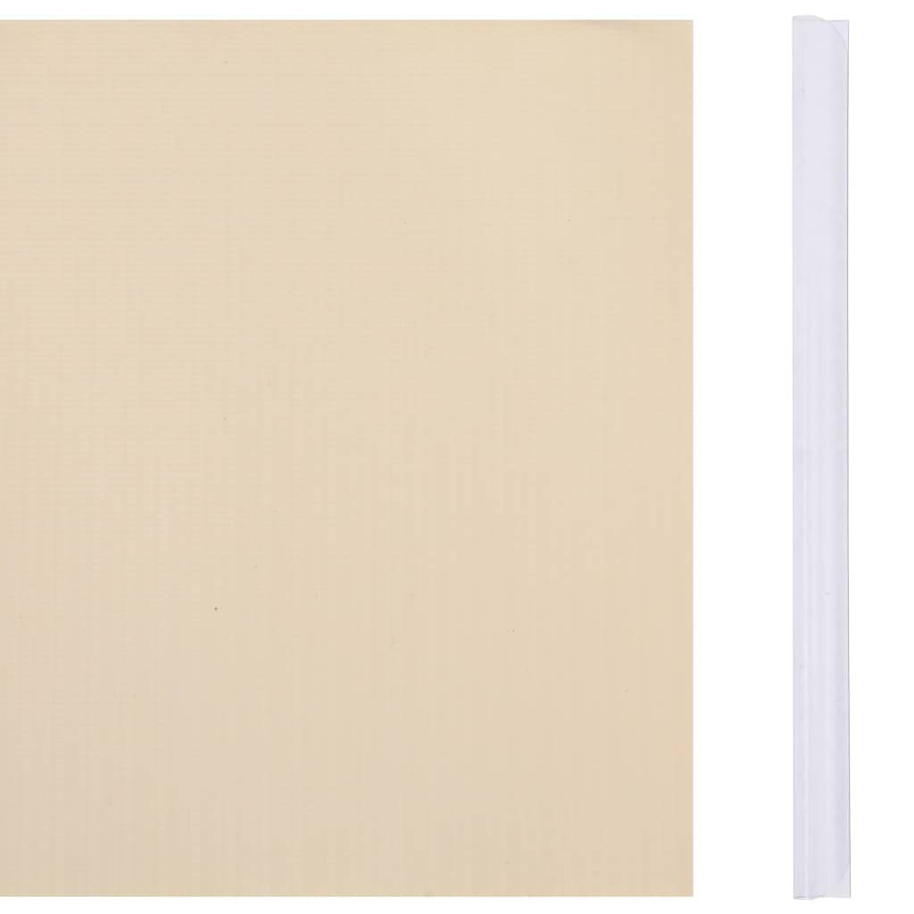 vidaXL Garten-Sichtschutz 4 Stk. PVC 35x0,19 m Creme
