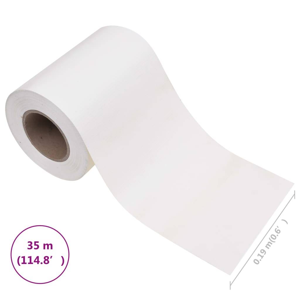 vidaXL Garten-Sichtschutz PVC 35x0,19 m Weiß