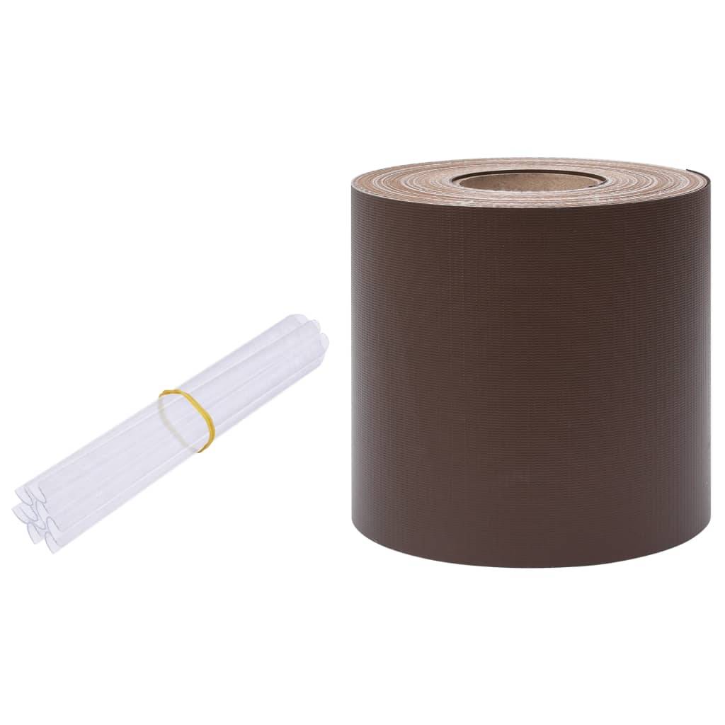 vidaXL Garten-Sichtschutz PVC 35x0,19 m Braun