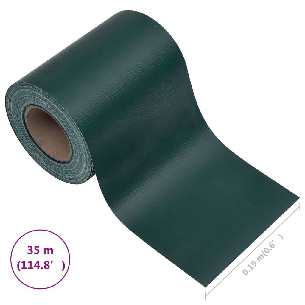 vidaXL Garten-Sichtschutz PVC 35x0,19 m Mattgrün