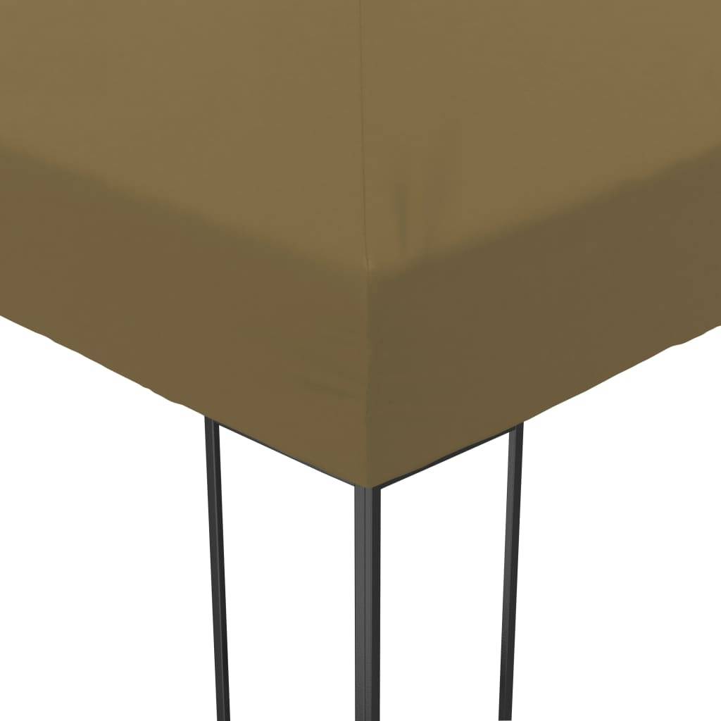 vidaXL Gartenpavillon 6x3x2,7 m Taupe 180 g/m²